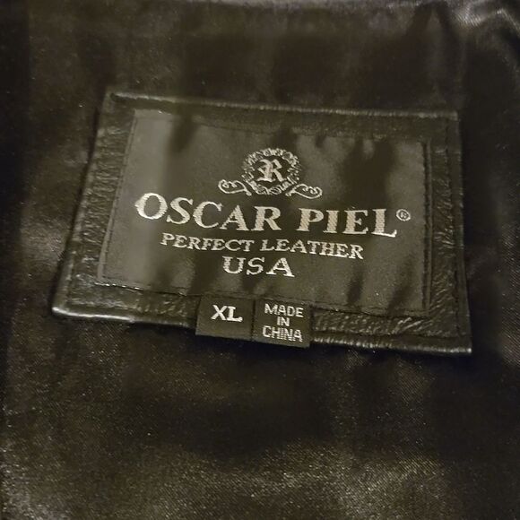 Mens American Flag Leather Vest L - Picture 3 of 4